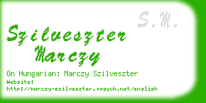 szilveszter marczy business card